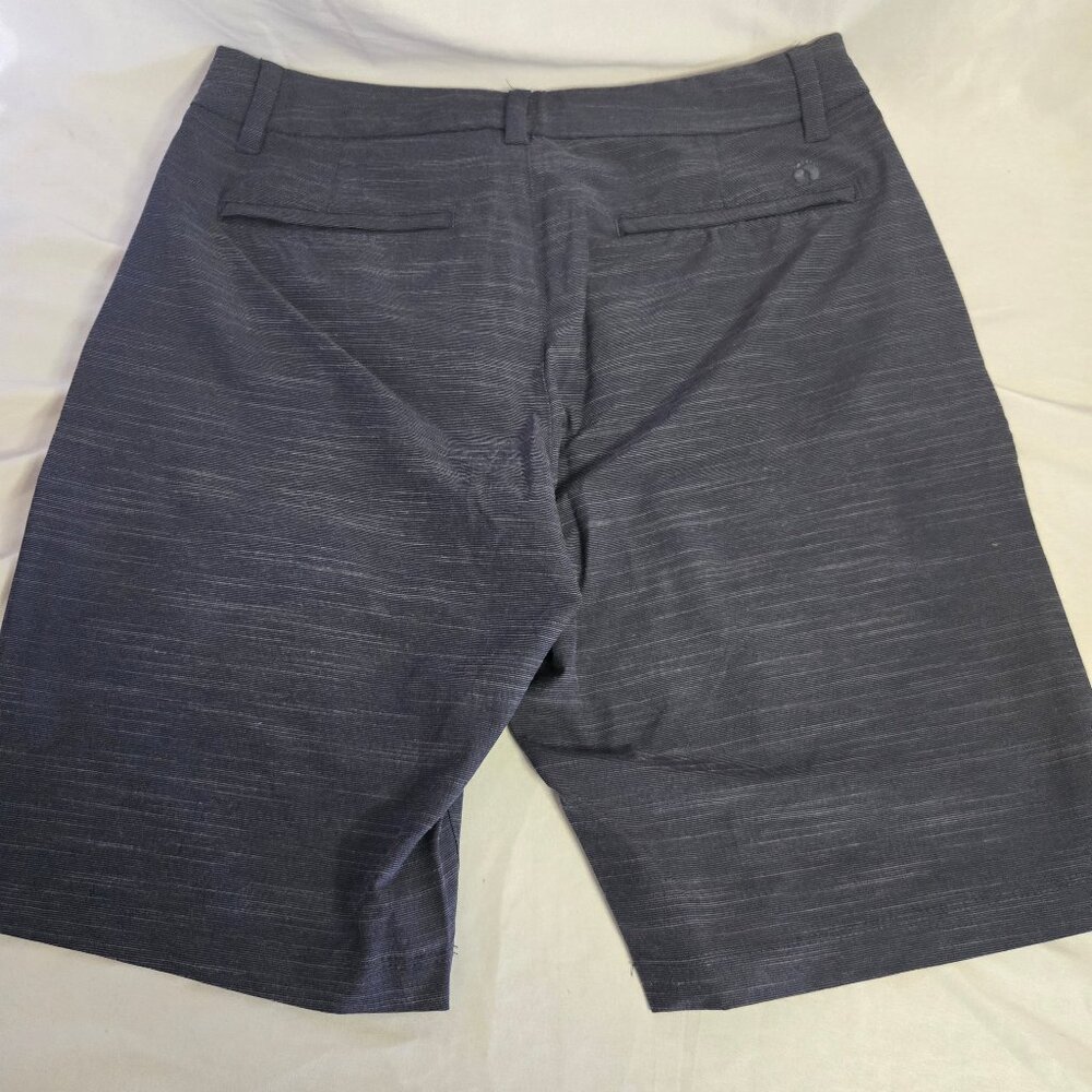 Hang Ten Mens Blue/Grayish Stretch Hybrid Shorts (32)